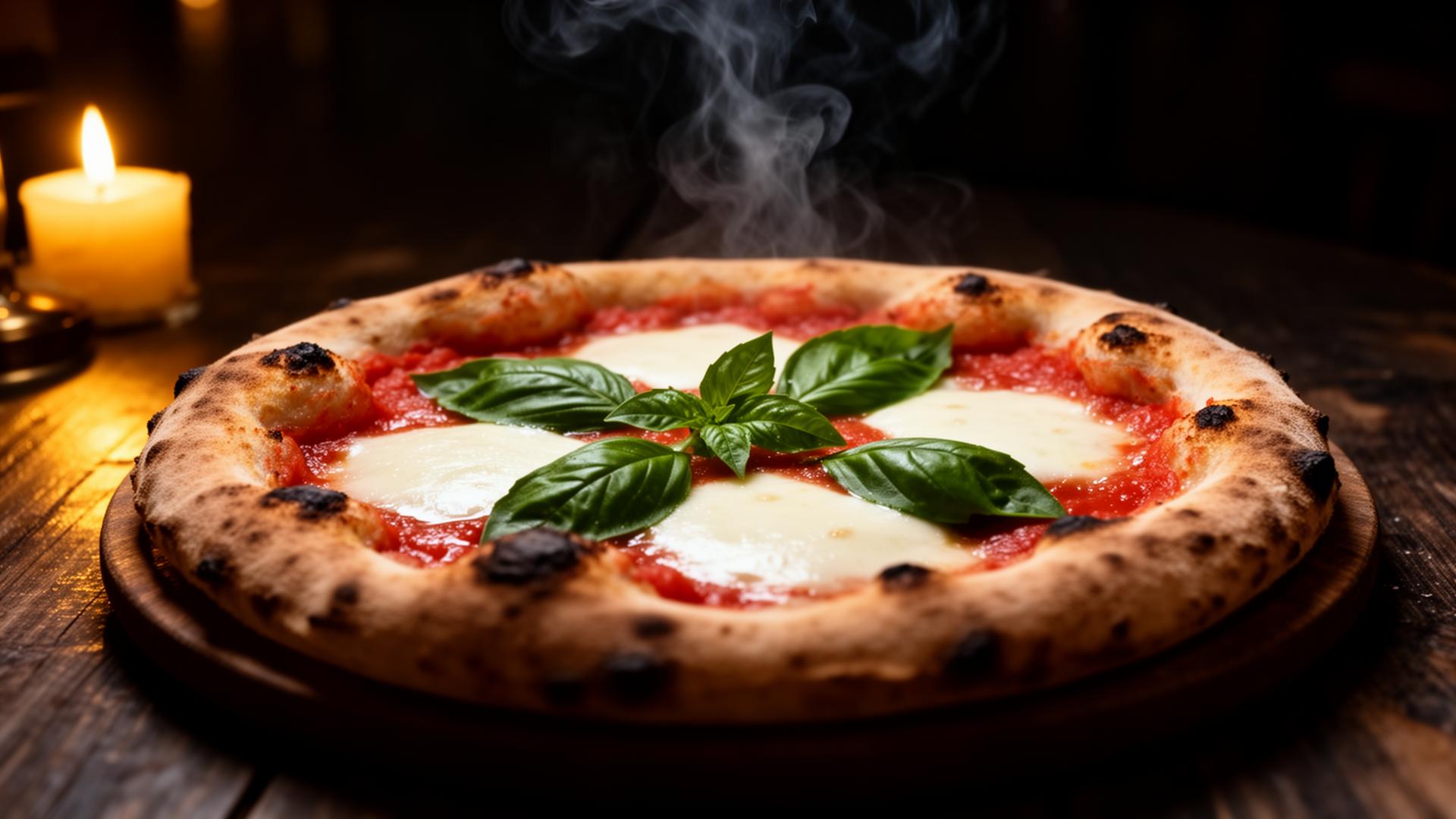 Pizza Margherita s rajčatovým sugem a mozzarellou